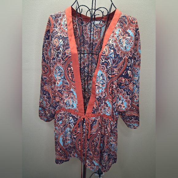 Pleione Multicolor Paisley Kimono - Picture 7 of 11